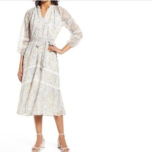 adelyn Rae
Lace Tie Waist Long Sleeve
Midi Dress